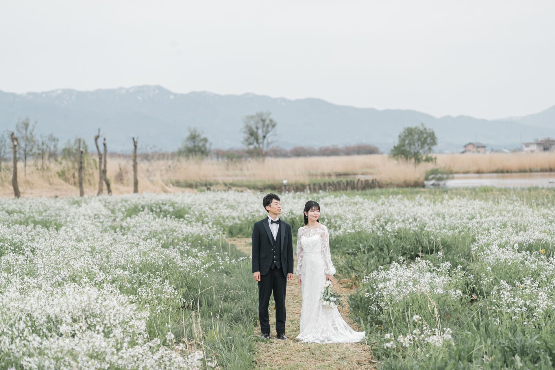 和装前撮り 福島潟 フォトウェディング 新潟フォトウェディング ウェディングフォト 結婚式 新潟市
